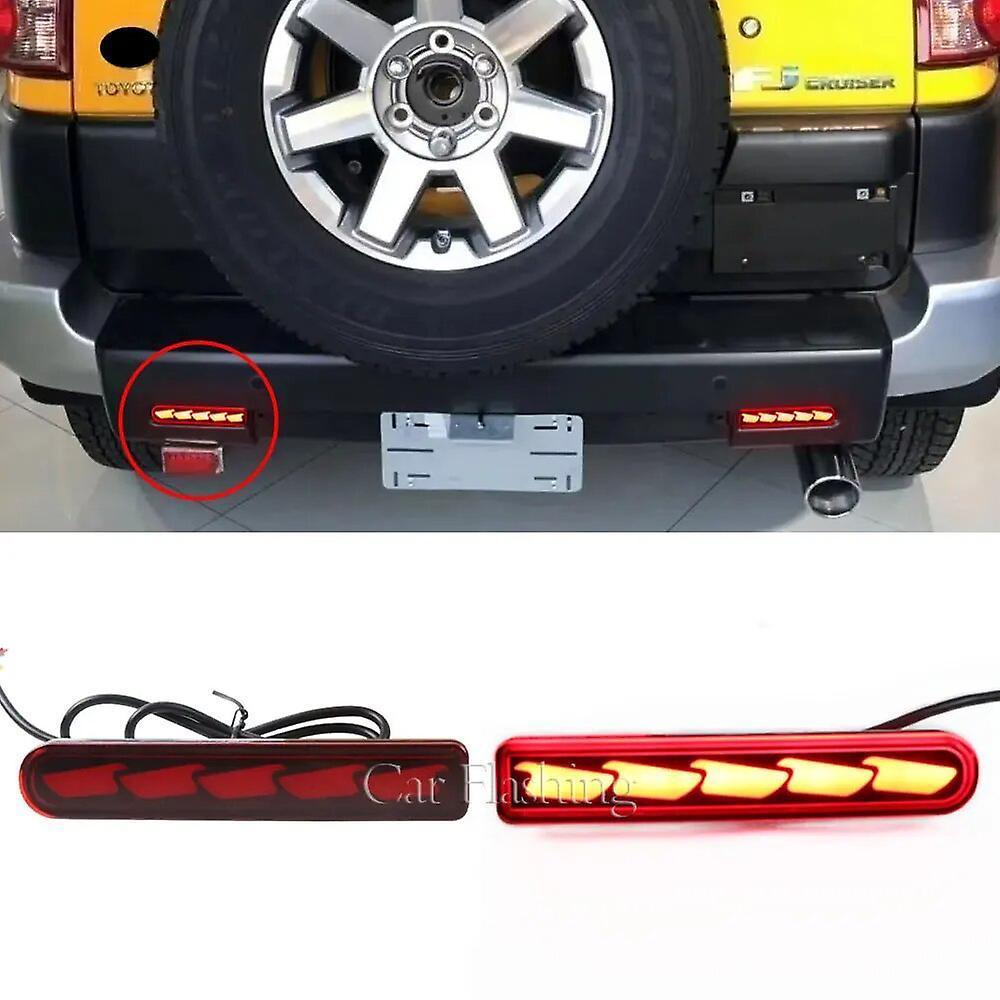 Scitoo LED Rear Bumper Reflector Light For Toyota Land Cruiser FJ 2007-2022 Turn Signal Light Brake Fog Driving Lamp Car Accessories US Model 3 Fun...