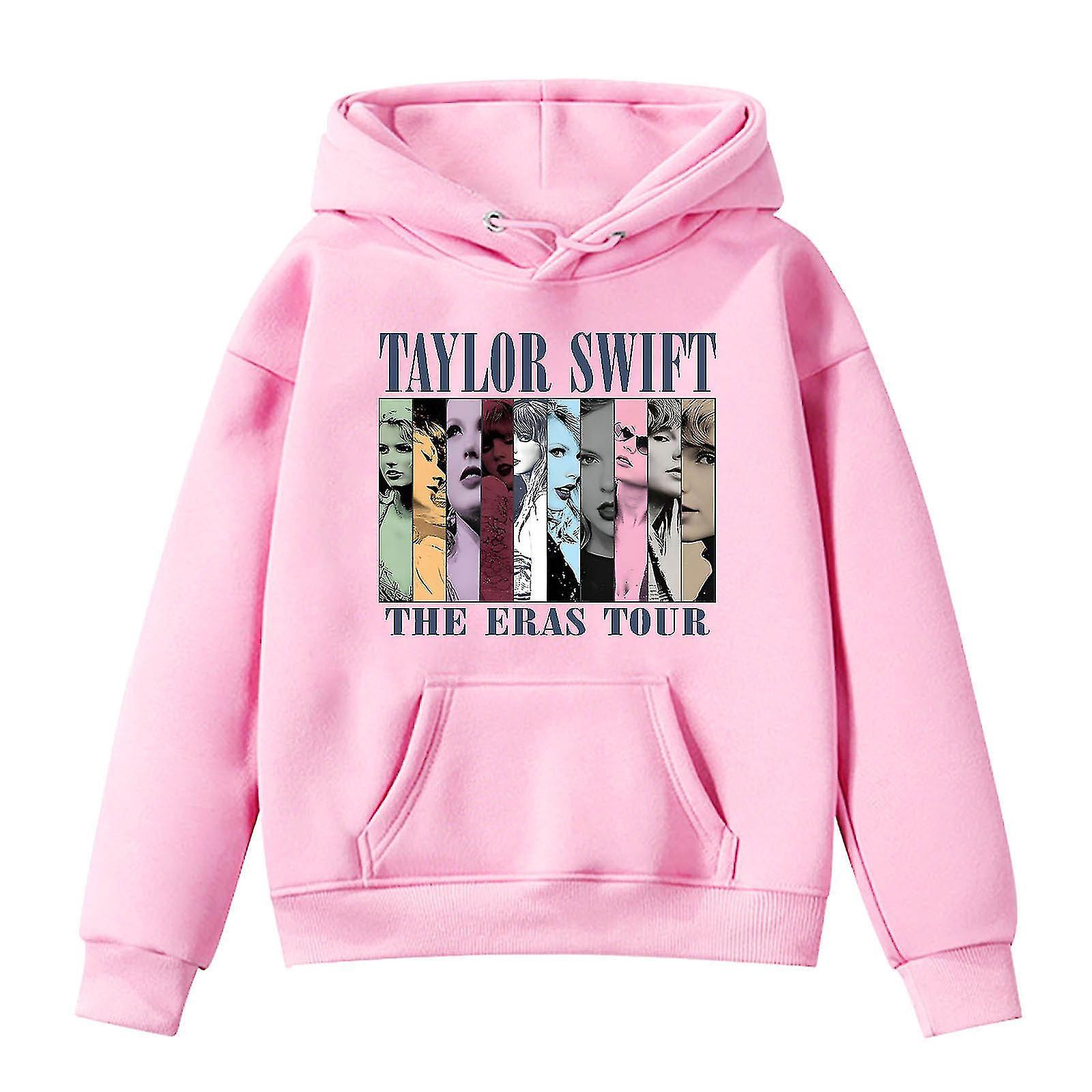 Zhenv Taylor Swift The Eras Tour Taylor Peripheral Printed Hoodie Autumn And Winter Casual Children's Sweatshirt 110cm