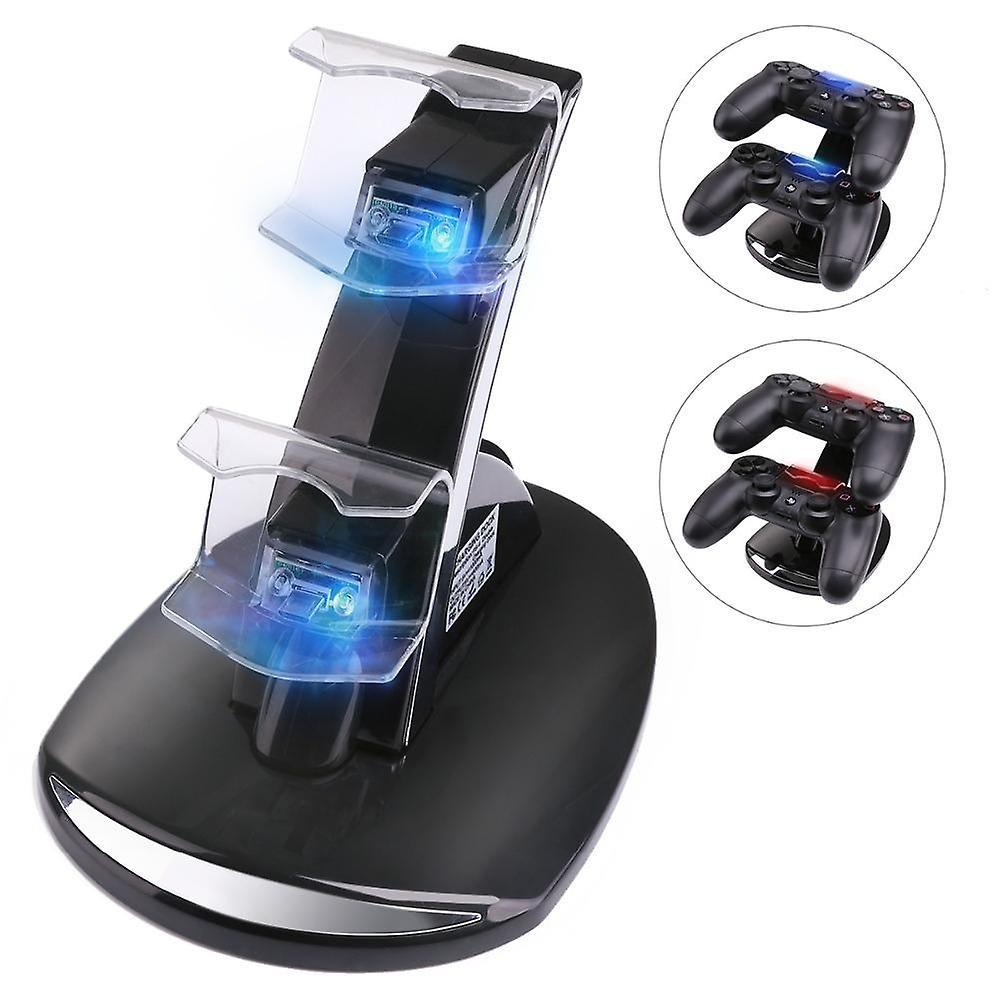 Slowmoose Controller-charger Dock-led Dual Usb/ps4 Charging Stand  Station Cradle