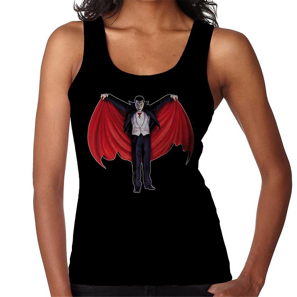 Dracula Cape Full Women's Vest Black Medium