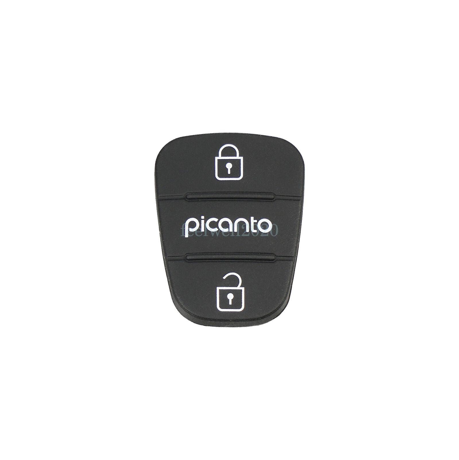 3 Button rubber pad insert for hyundai picanto kia rio remote key fob case