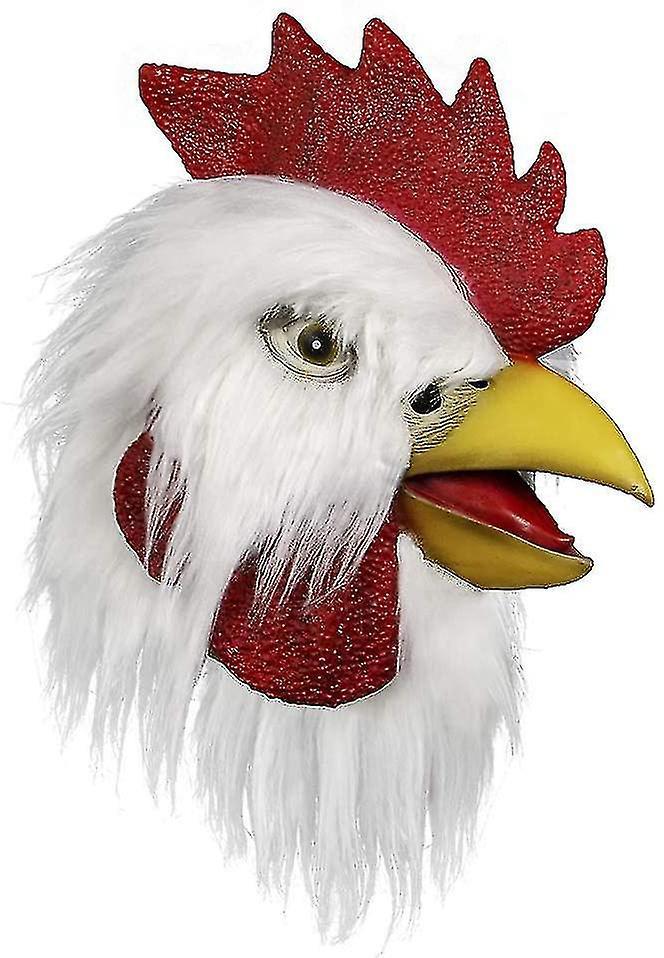 Rooster Costume Chicken Cosplay Animal Halloween Costume Party Latex Costume (white Rooster) Zekai