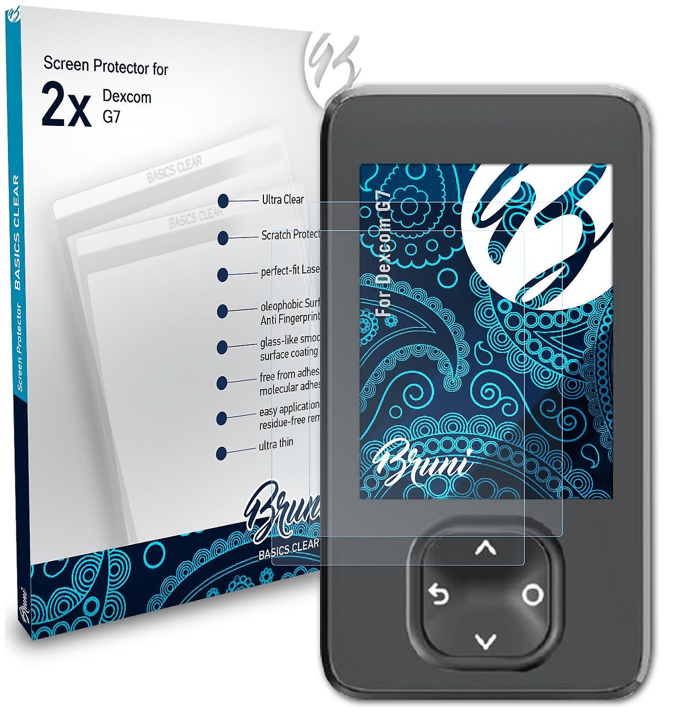 Bruni 2x protective film compatible with Dexcom G7 film clear