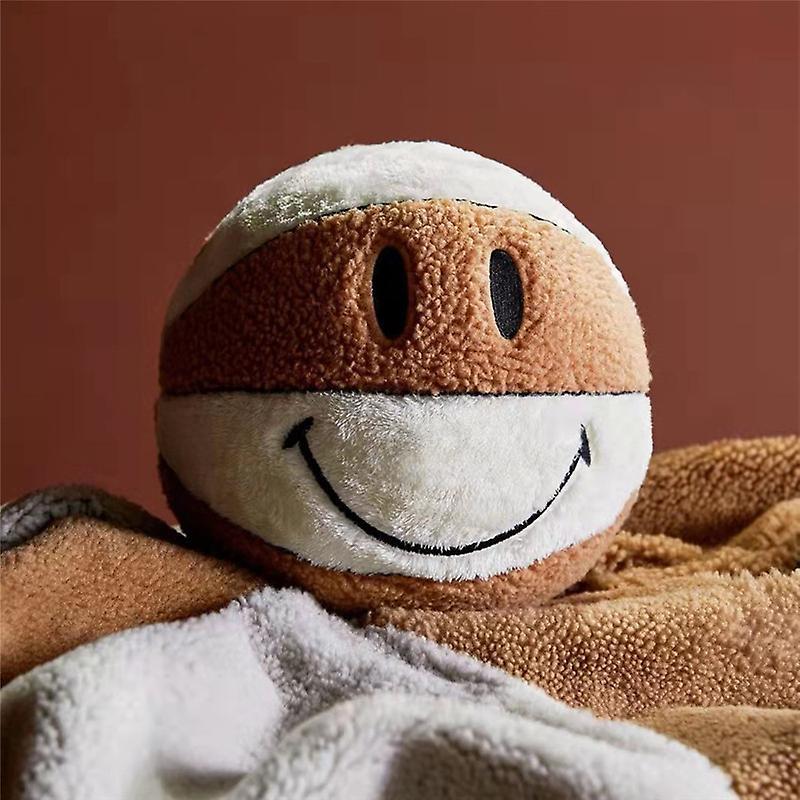 Dinoply Basketball Plush Toys 32cm Smile Ball Stuffed Dolls Boy Children Soft Toy Soft Pillow For Kids Birthday Gift Home Decoration brown