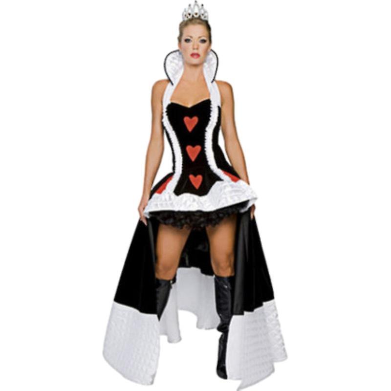 Mmcici Women's Queen of Hearts Deluxe Adult Costume red L