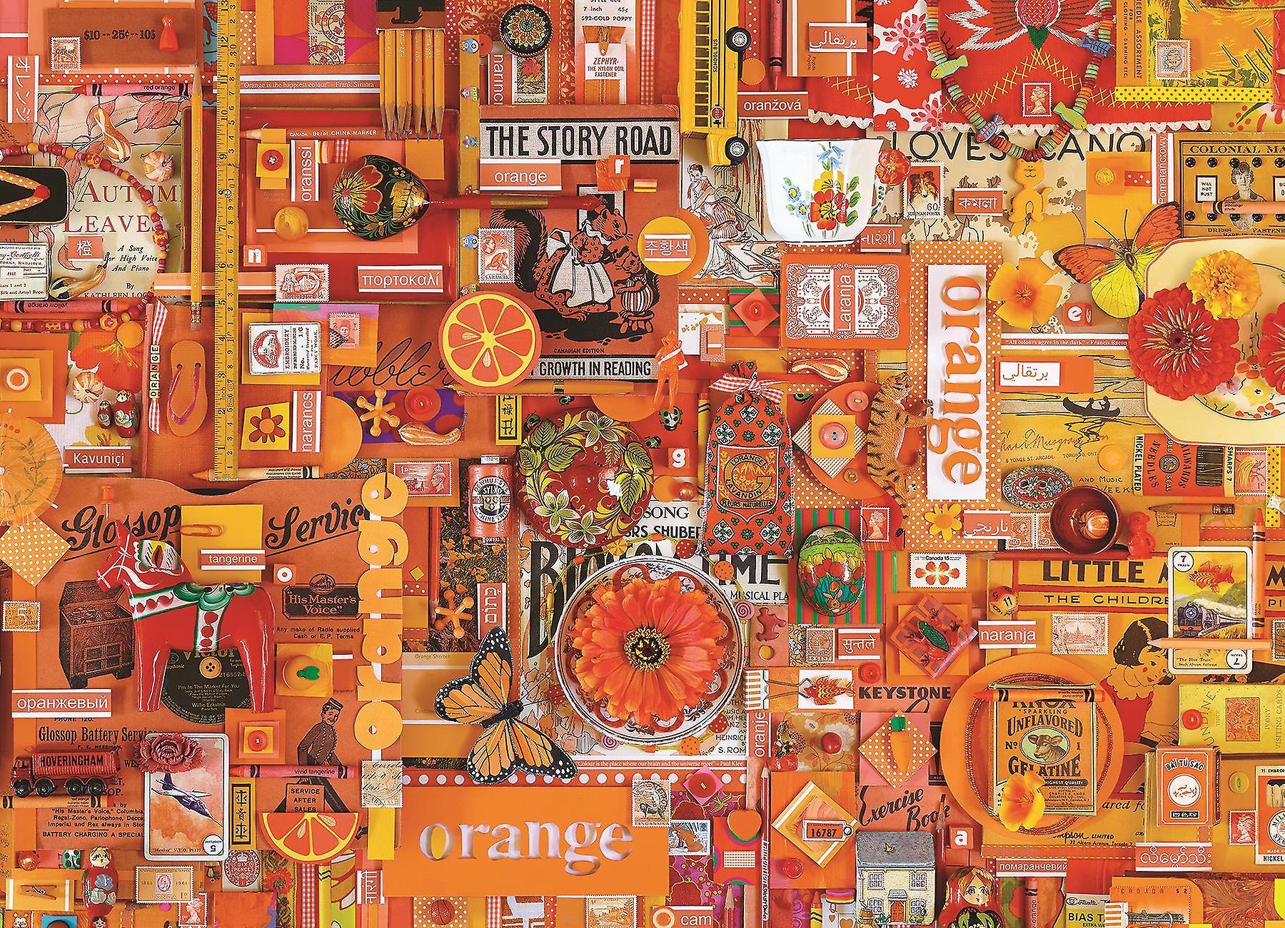 Cobble Hill Orange Jigsaw Puzzle (1000 Pieces)