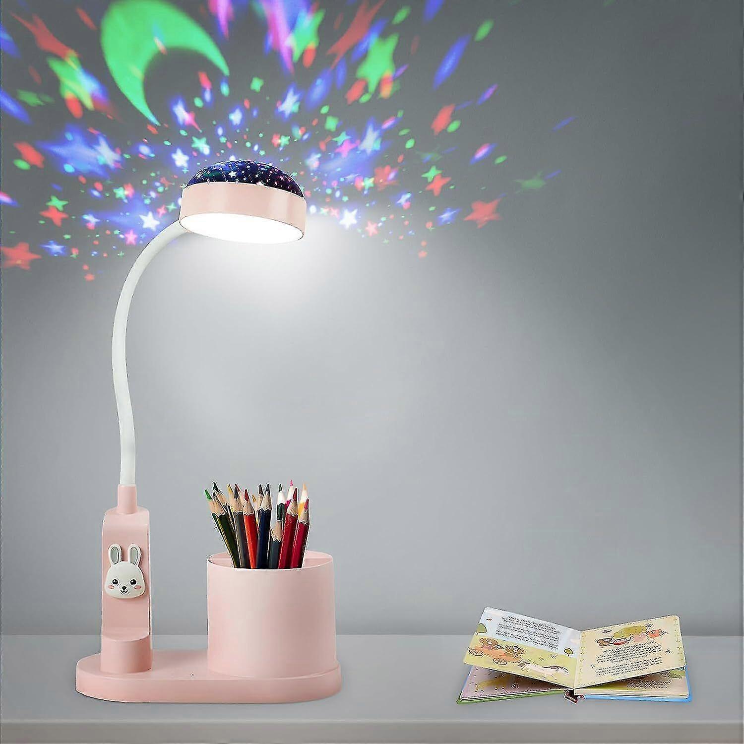 Pbb Desk Lamp Kids Bedside Lamp W/ Pen Holder Dimmable Rechargeable Led Reading Lamp[PB]