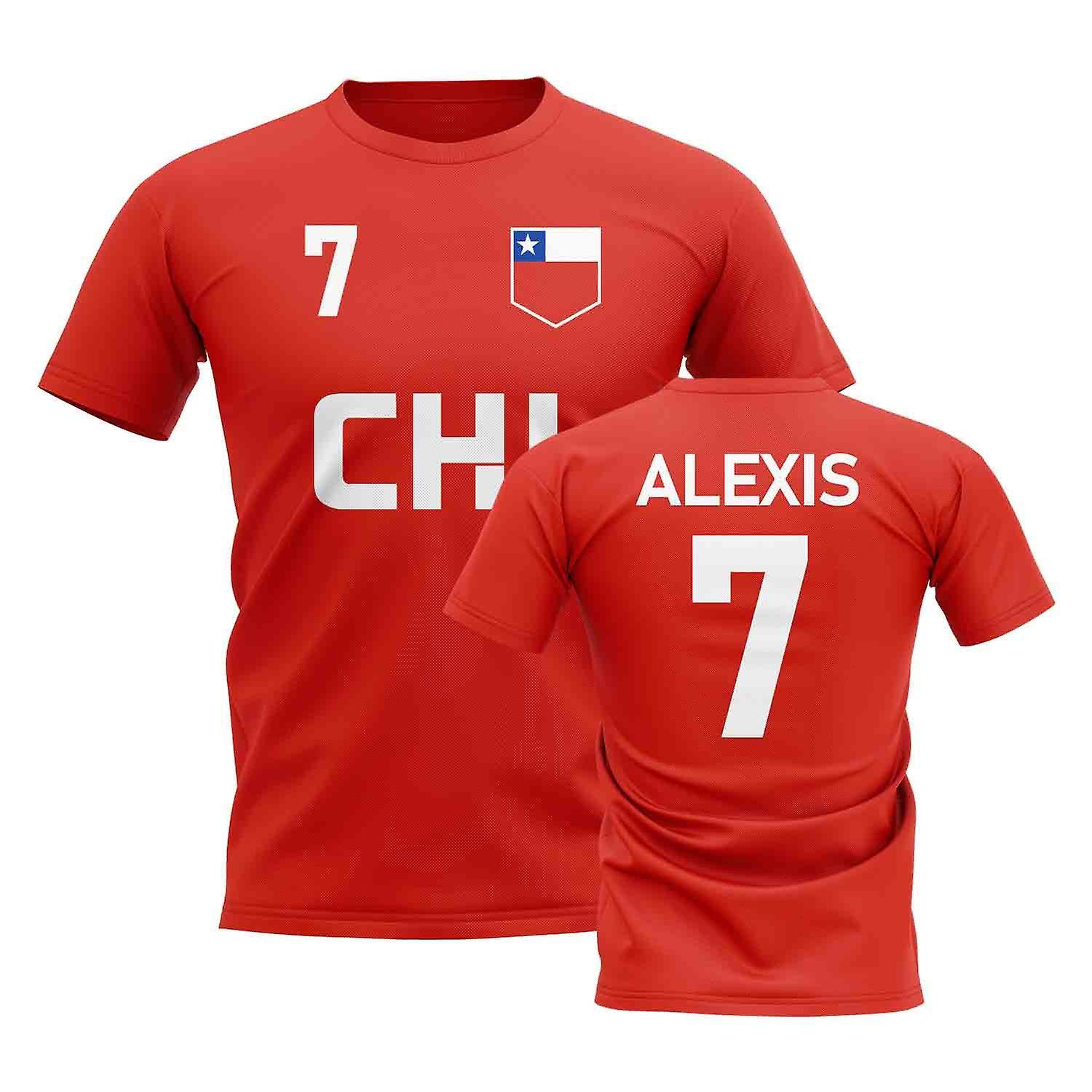 UKSoccerShop Alexis Sanchez Chile Country Code Hero T-Shirt (Red) XXLW