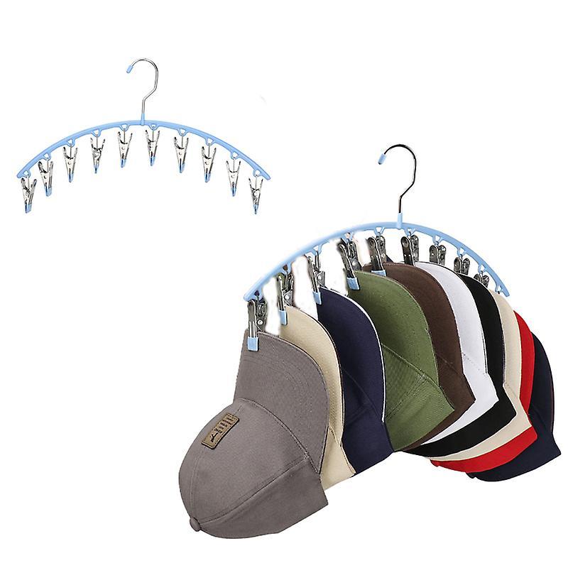 Vobobe Closet Hat Hangers Baseball Caps Rack with 10 Large Clips, for Baseball Caps