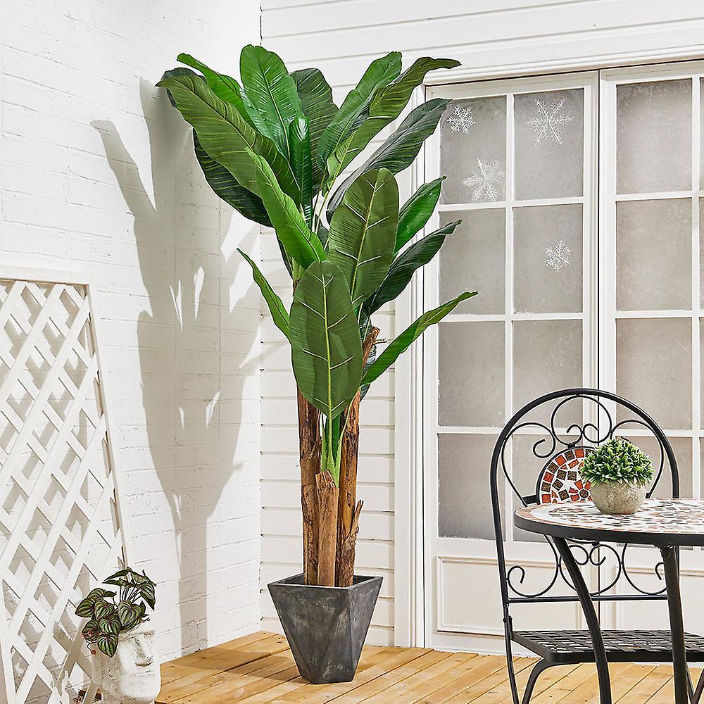 Living And Home Artificial Plant 180Cm Fake Tropical Palm Banana Tree in Pots