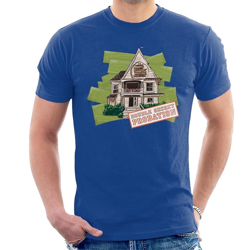 Animal House Double Secret Probation Men's T-Shirt Royal Blue Medium