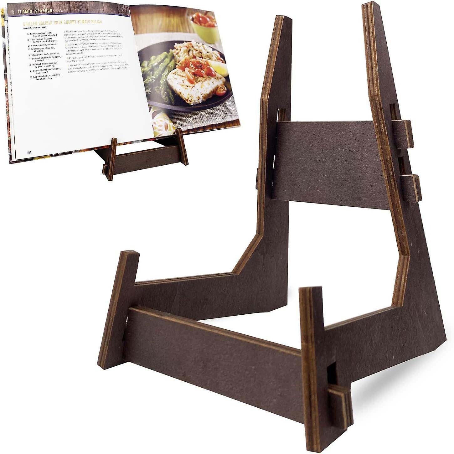 Flye Wooden Book Stand Reading Hands Free Recipe Book Display Stand Foldable Gift Recipe Display Stand Flye0788 Multi-color One Size