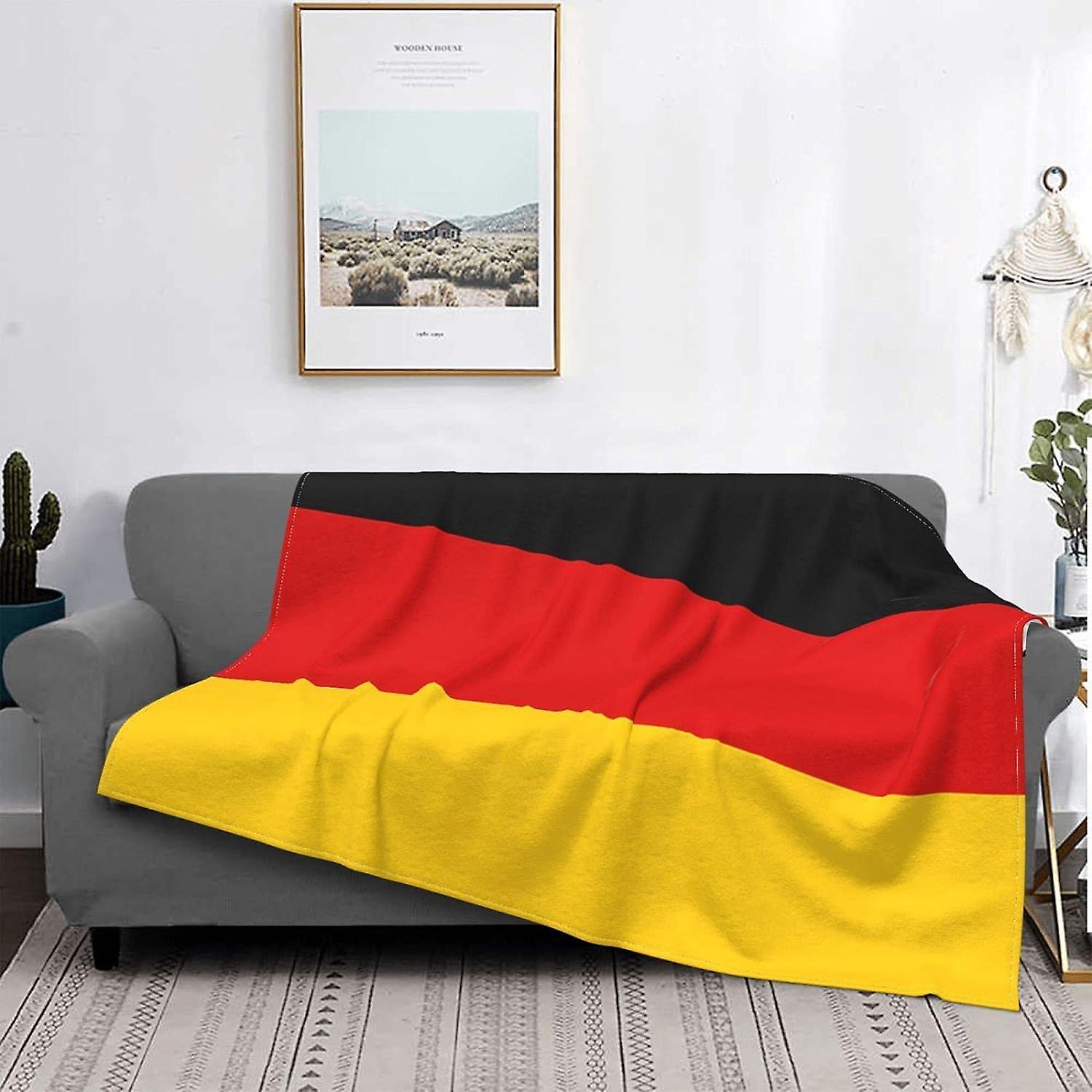 Kerota Germany Flag Throw Blanket Suitable Ultra Soft Light Fleece Blanket for Sofa Bed OfficeAir Conditioning Blanket 60x50in 150x125cm