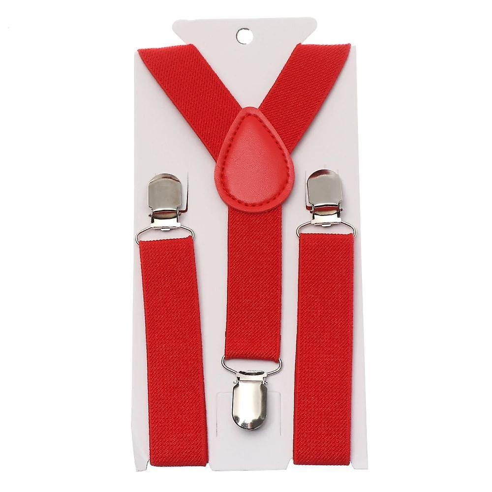 Slowmoose Adjustable Elastic Suspenders And Bow Tie type 2-red