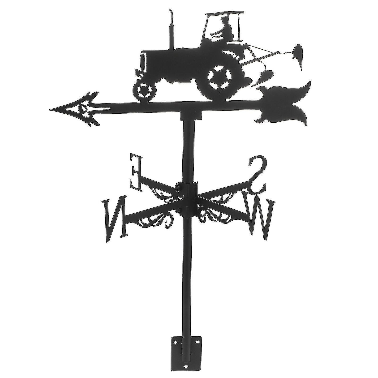 Cryin Black Decor Cast Iron Wind Vane Metal Direction Vane Garden Wind Vanes Weather Vane Iron Tractor Weathervane