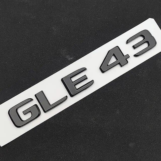 Hikig 3d Abs Chrome Black Car Rear Trunk Badge Sticker Gle 43 Biturbo 4matic Emblem Logo For Mercedes Gle43 Amg W167 W166 Accessories GLE43 Glossy ...