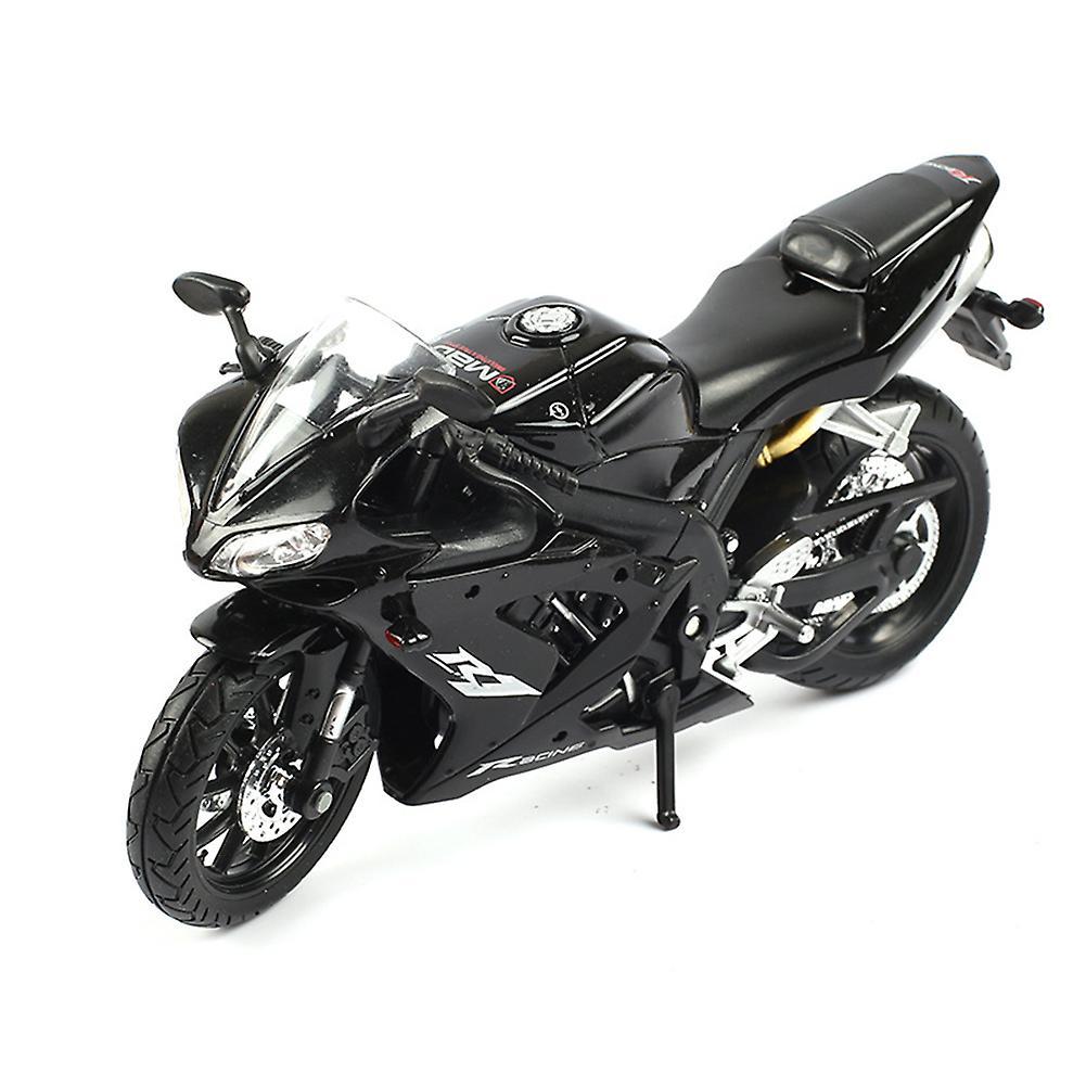 Remorui 1/12 for Yamaha Diecast Pull Back Motorcycle Model Toy Desktop Cake Ornament Black