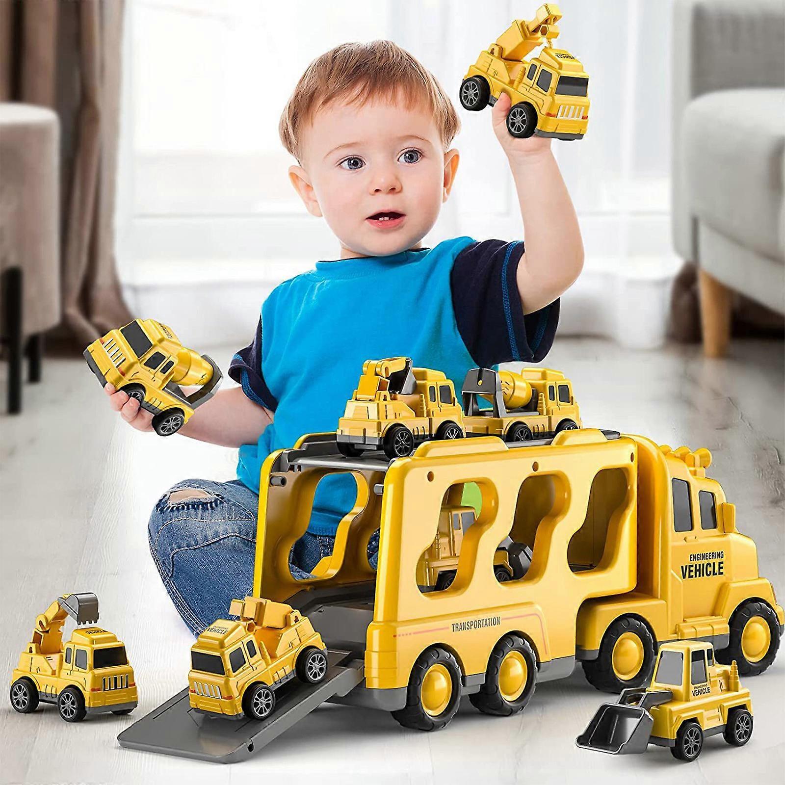 Kakanwo Light Music Transport Truck Inertia Engineering Truck Container Trolley Boy Children'S Toys Clearance Yellow Free Size