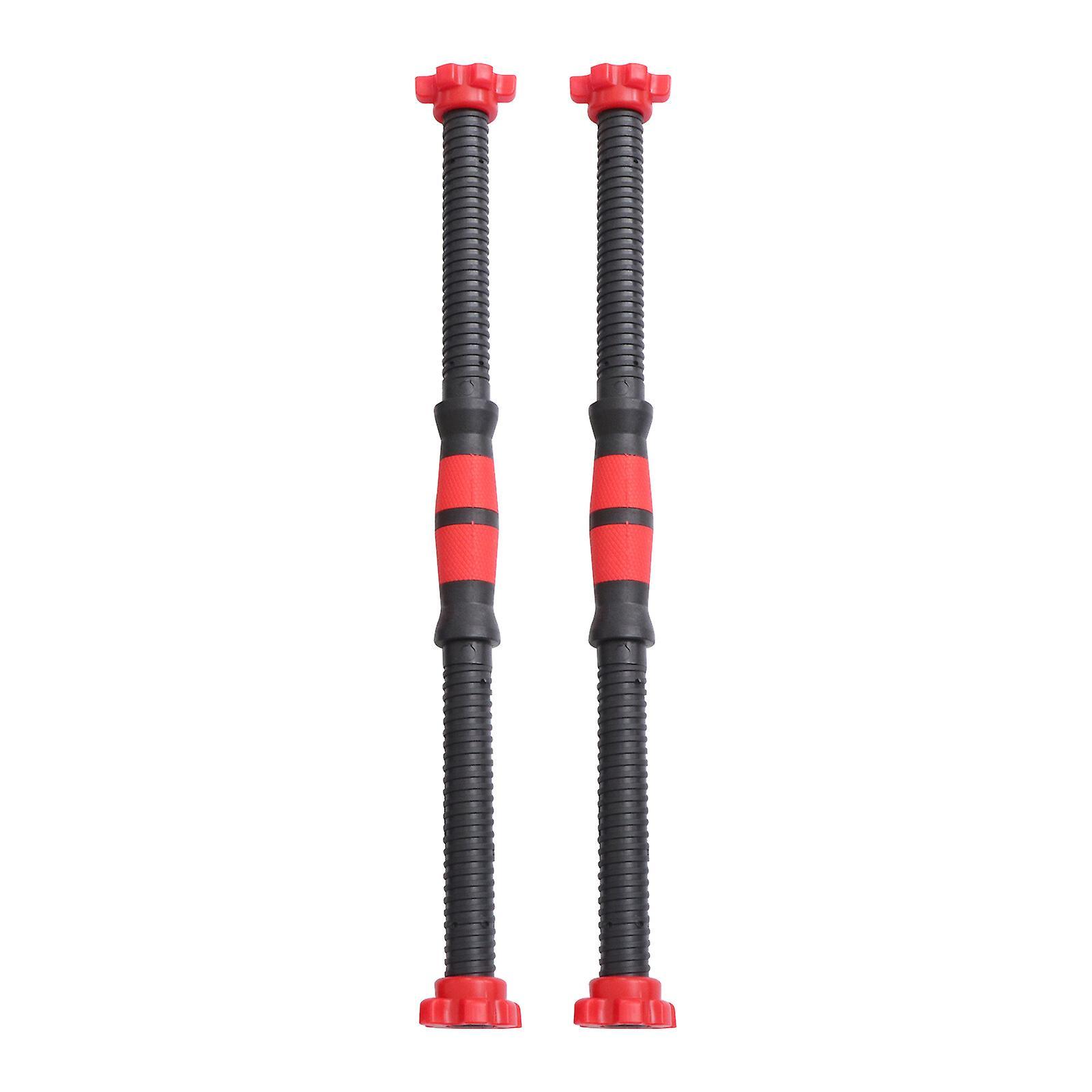 Tinksky 2 Pcs Workout Sets Men Barbell Bar Barbell Handle Dumbbell Fitness Dumbbell Weight Red 50cm