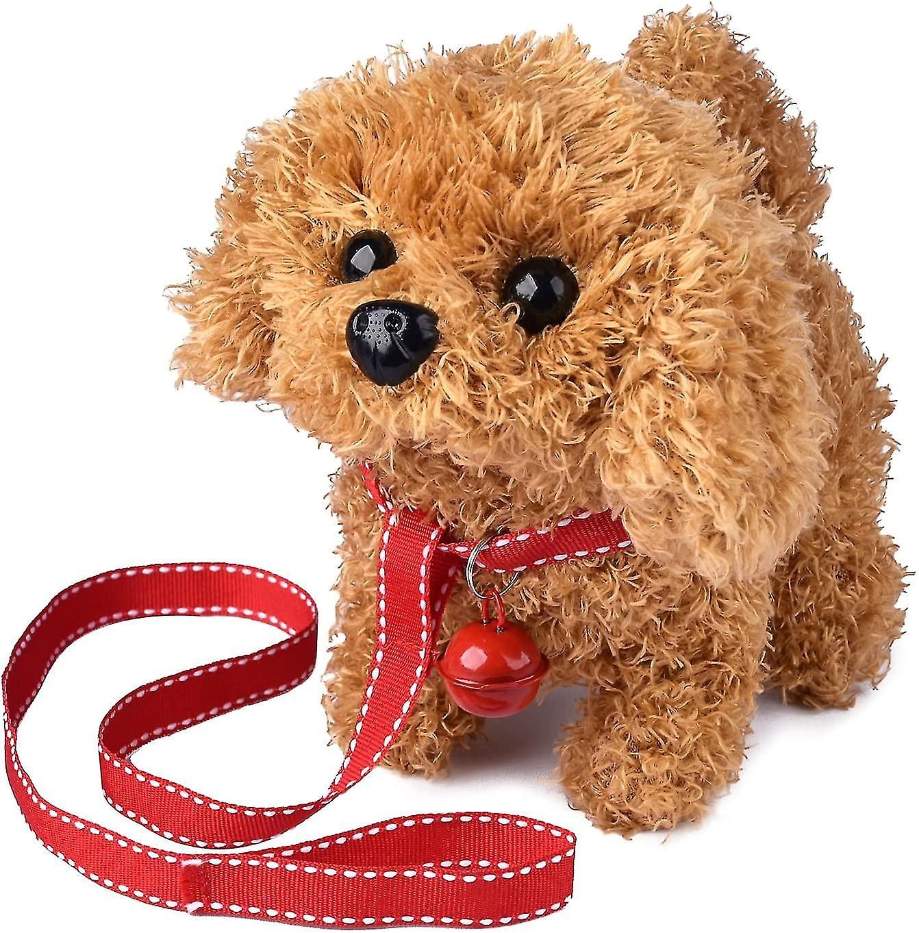 Sunset Plush  Dog Toy Puppy Electronic Interactive Pet Dog - Walking, Barking, Tail Wagging, Stretching Companion1pcs