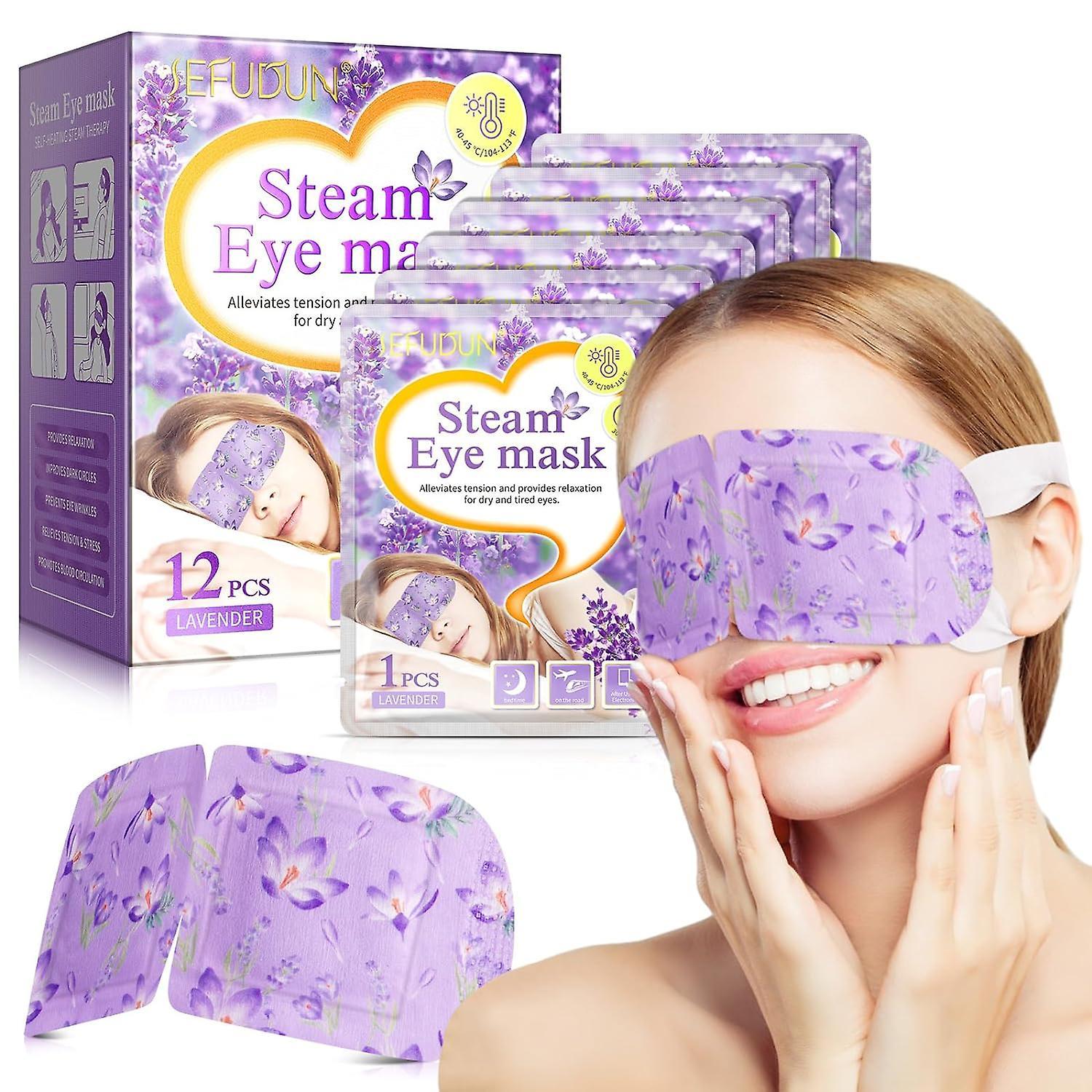 Lelinker Steam Eye Mask For Dry Eye Relief, Hot Auto Heated Eye Masks Soothing Headaches, Warm Eye Compress Mask For Dry Eyes, Eye Compress Moist H...