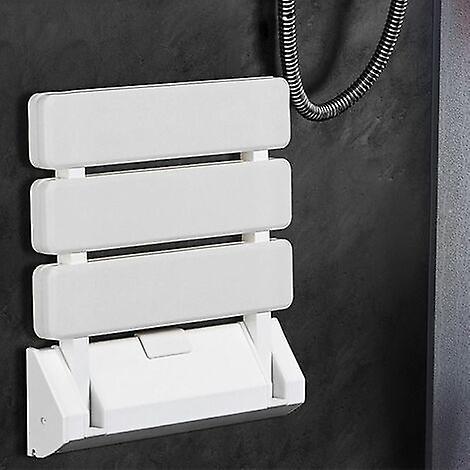 Yyf Folding Shower Seat Wall Mounted Load Capacity 130 kg Folding Shower Seat Folding Stool for Bathroom Wall Mounted Folding Stool White