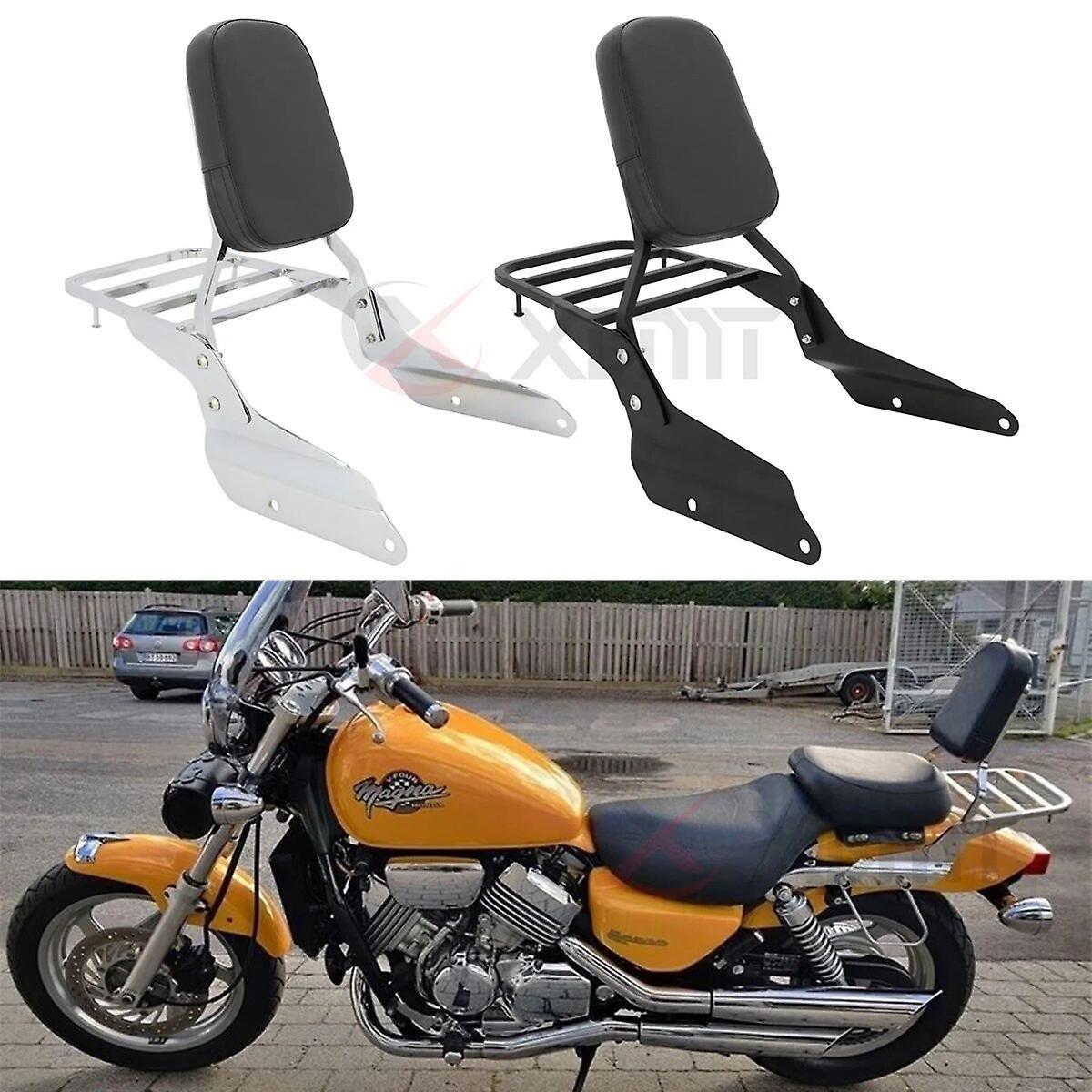 Scitoo Motorcycle Backrest Sissy Bar Pad Luggage Rack For Honda Magna VF 250 VF250 1995-2007 VF 750 VF750 1994-2003 Chrome