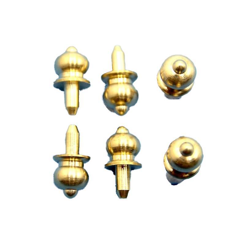 Melody Jane Dolls Houses Dolls House Set 6 Round Modern Brass Door Knobs Builders Diy Fittings 1:12