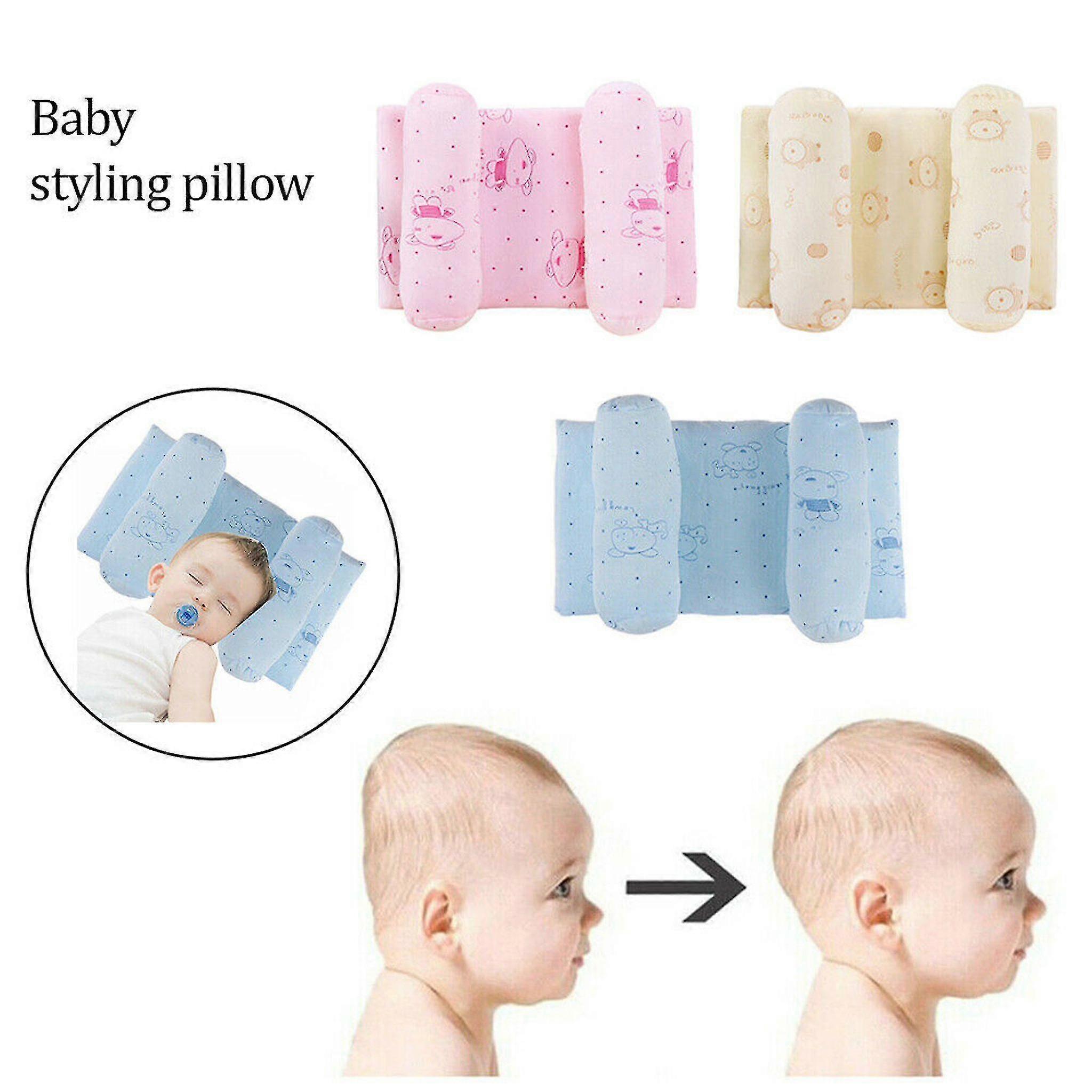 Pbb Baby Pillow Against Deformation Flat Head Baby Pillow Pillow Soft Tw[PB] yellow