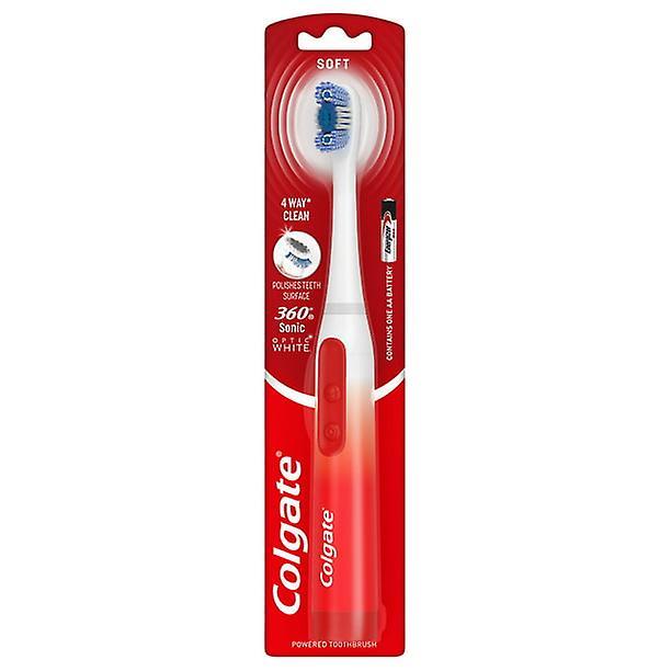 Colgate 360 Sonic Optic White Battery Powered Toothbrush, 1 Count