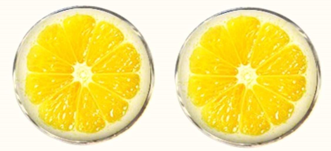 Bassin and Brown Lemon Fruit Cufflinks - Yellow