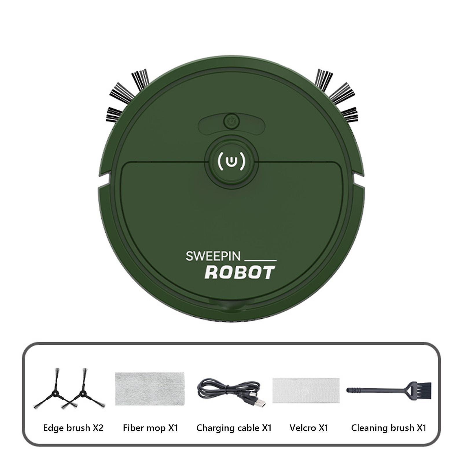 Kakanwo Sweeping Robot Usb Charging Sweeping Mopping Suction Three In One Vacuum Cleaner Household Gifts Small Appliances Green One Size