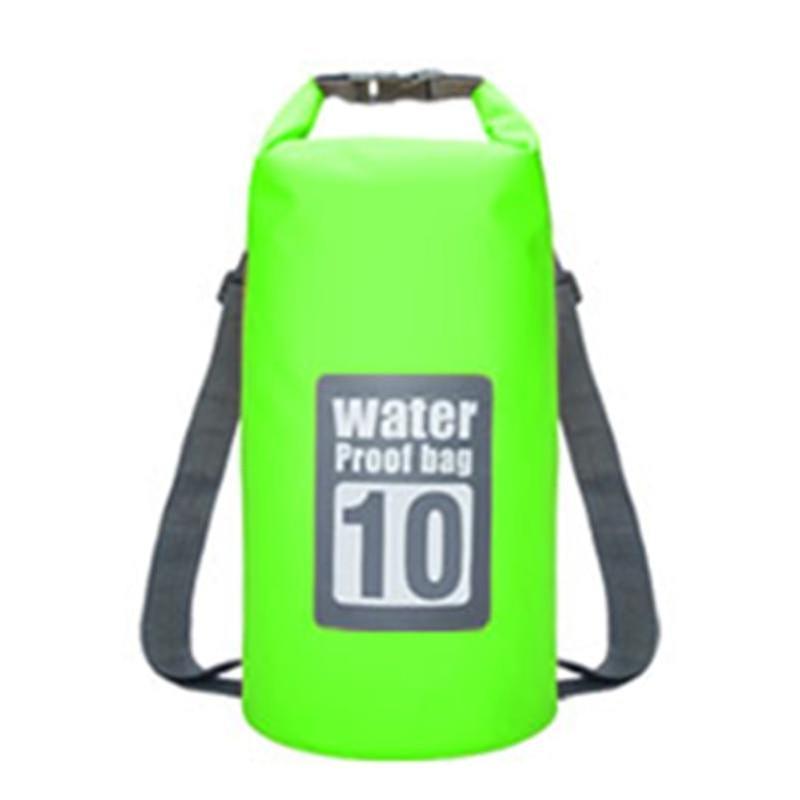 Slowmoose Pvc Waterproof Backpack- Sports Dry Bag For Rafting/swimming/camping 10L  Green