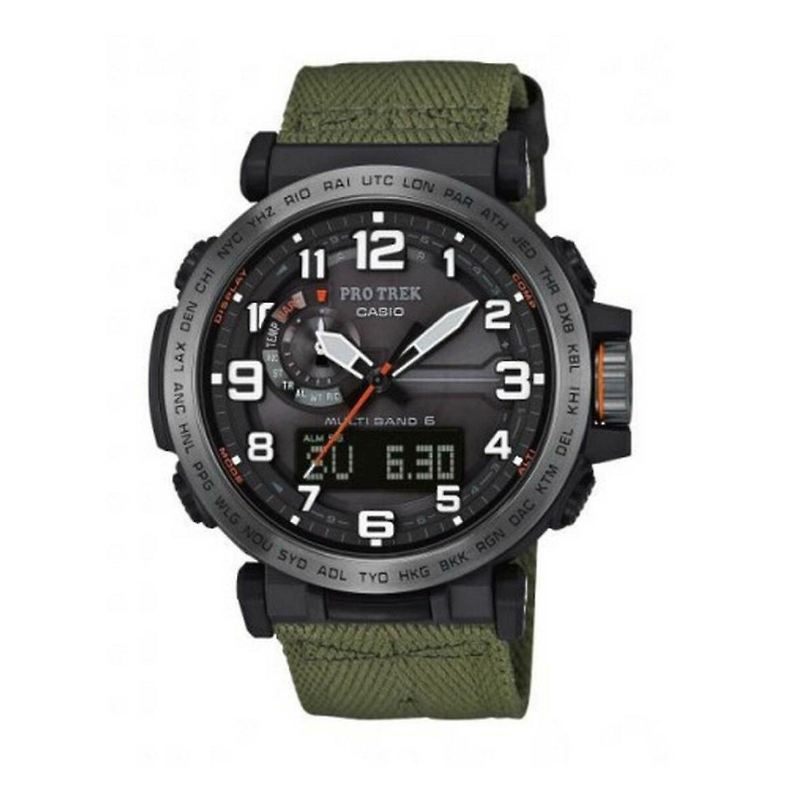 Casio Pro Trek PRW-6600YB-3ER Men's Watch - Green Nylon Strap