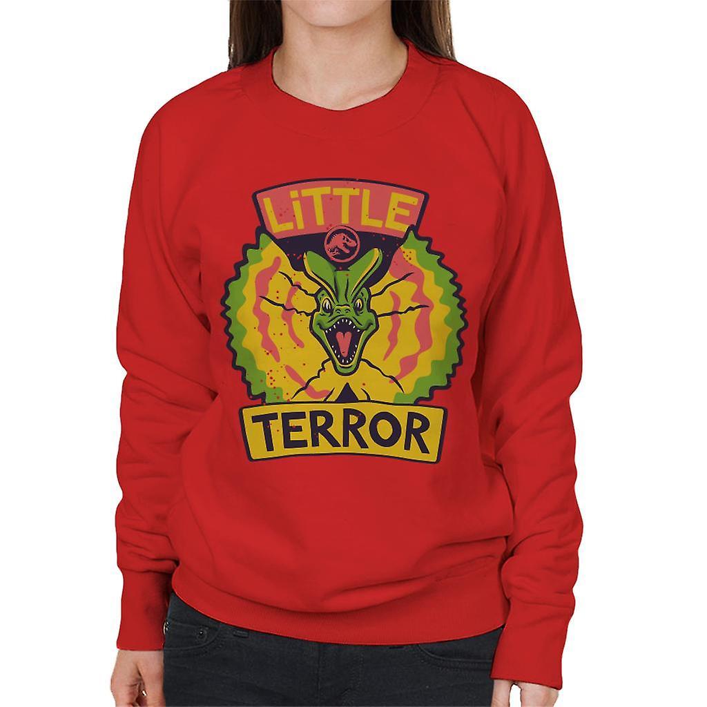 Jurassic Park Dilophosaurus Little Terror Women's Sweatshirt Red X-Large