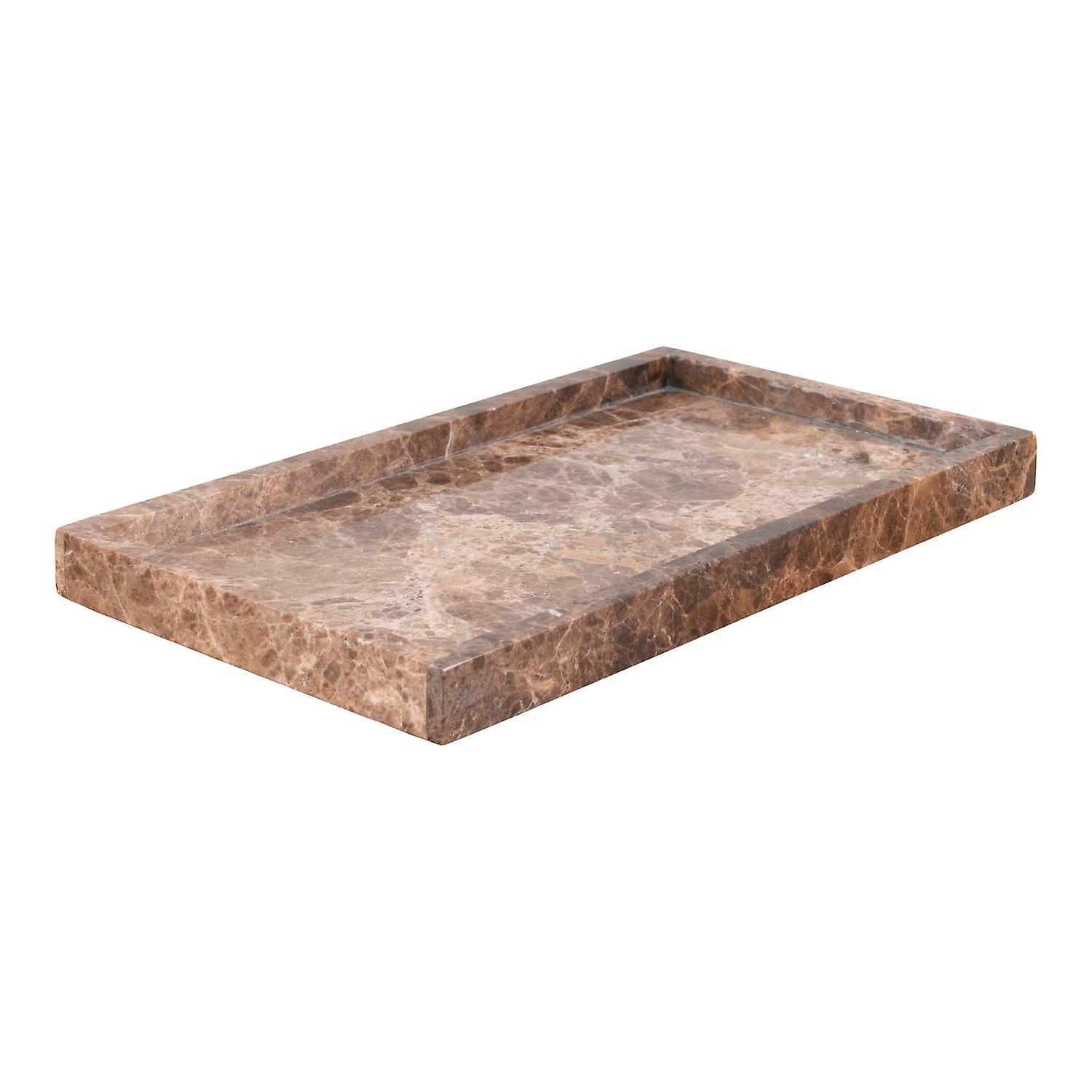 House Nordic Rectangular marble marble tray 27 x 15 cm Brown 15 x 27 x 2 cm