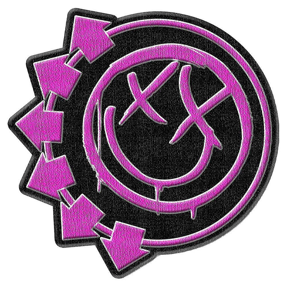 Blink-182 Blink 182 Patch Pink Neon Six Arrows Band Logo new Official Black 105 x 75mm Taglia unica