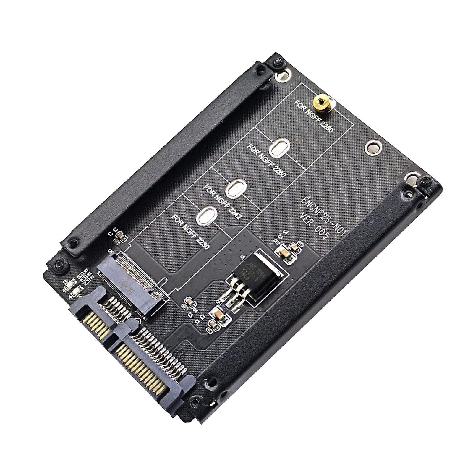 Niutu0 Dual B+m Key M.2 Ngff Sata Ssd To 2.5inch Sata 3.0 6gbps Jbod Raid0 Adapter Card Single M.2 SSD to SATA Adapter