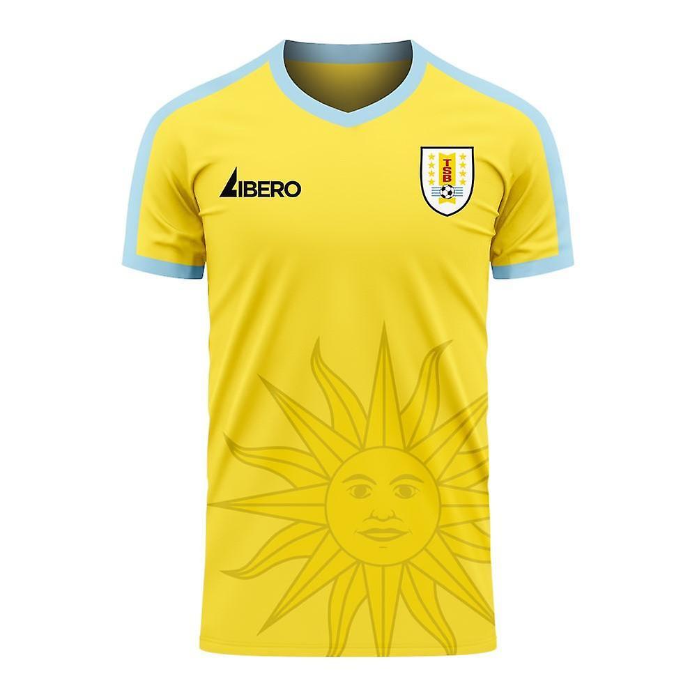 Libero Sportswear Uruguay 2024-2025 Away Concept Football Kit (Libero) Yellow MB 27-29 inch Chest (69/75cm)