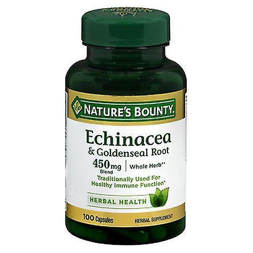 Natures Bounty Nature's Bounty Echinacea & Goldenseal Root Capsules, 450 mg, 100 Caps (Pack of 1)