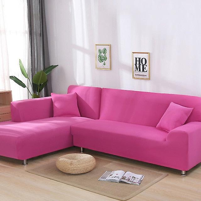 Slowmoose Solid Color Corner Sofa Covers For Living Room, Elastic Spandex Slipcovers color 15 2-seat 145-185cm 1pc