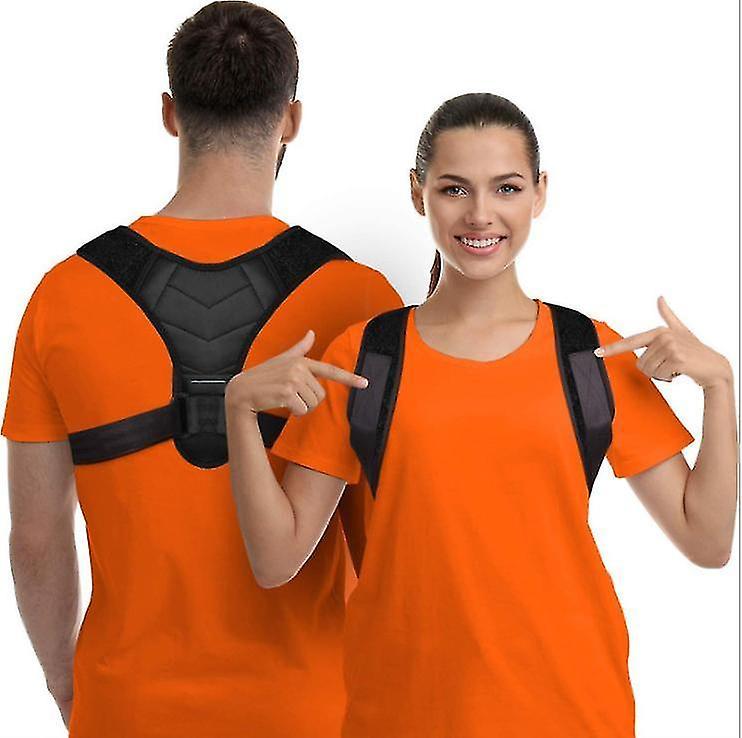 Posture Corrector For Men And Women, Upper Back Brace For Clavicle Support, Adjustable Black Posture Corrector WHBYV