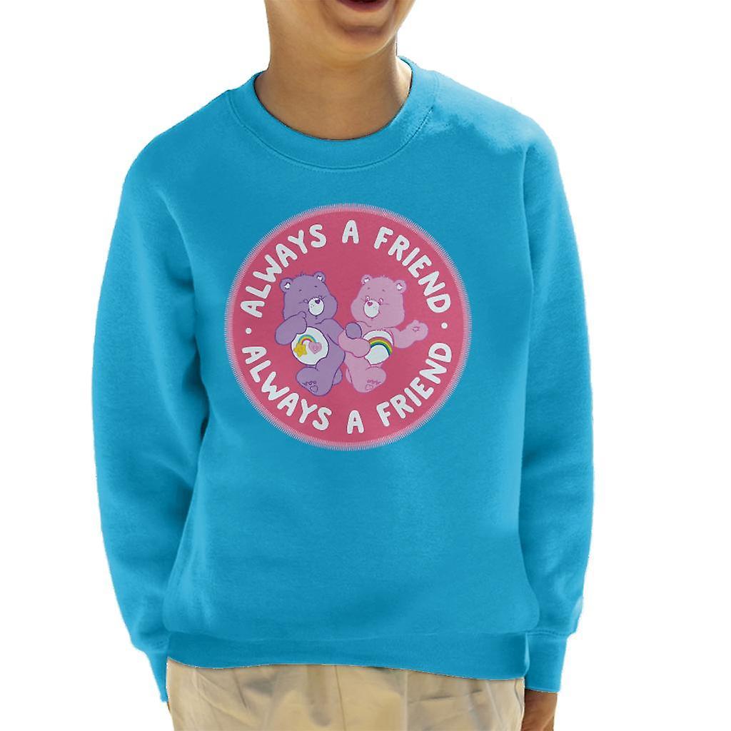 Care Bears Cheer Bear And Best Friend Bear Always A Friend Kid's Sweatshirt Sapphire Large (9-11 yrs)