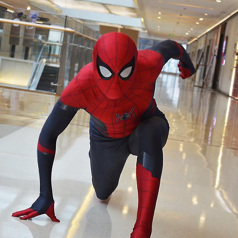 Cryin Spiderman Far From Home Costume Superhero Suit Spider Man Cosplay For Men Women Jumpsuit Bodysuit Carnival Party Costumes NO MASK 180