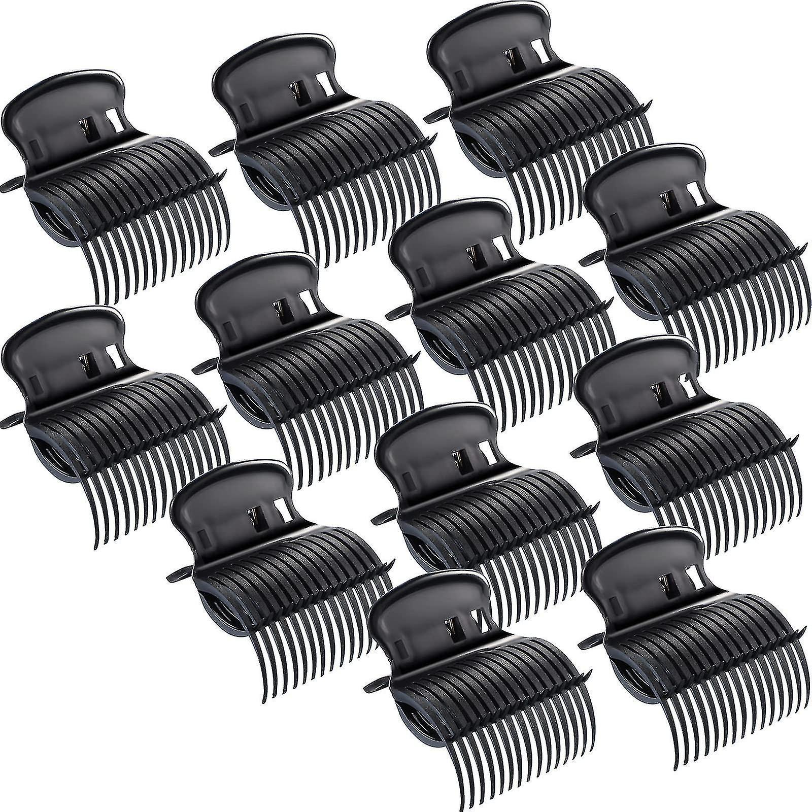 Tinor 12pcs Hot Roller Clips Hair Curler Claw Clips Replacement Roller Clips For Women Girls Hair Section Styling