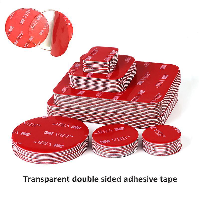 Snniv Transparent Acrylic Double-sided Adhesive Tape Nano Vhb 3m Strong Adhesive Patch Waterproof No Trace High Temperature Resistance 30mm Round 1...