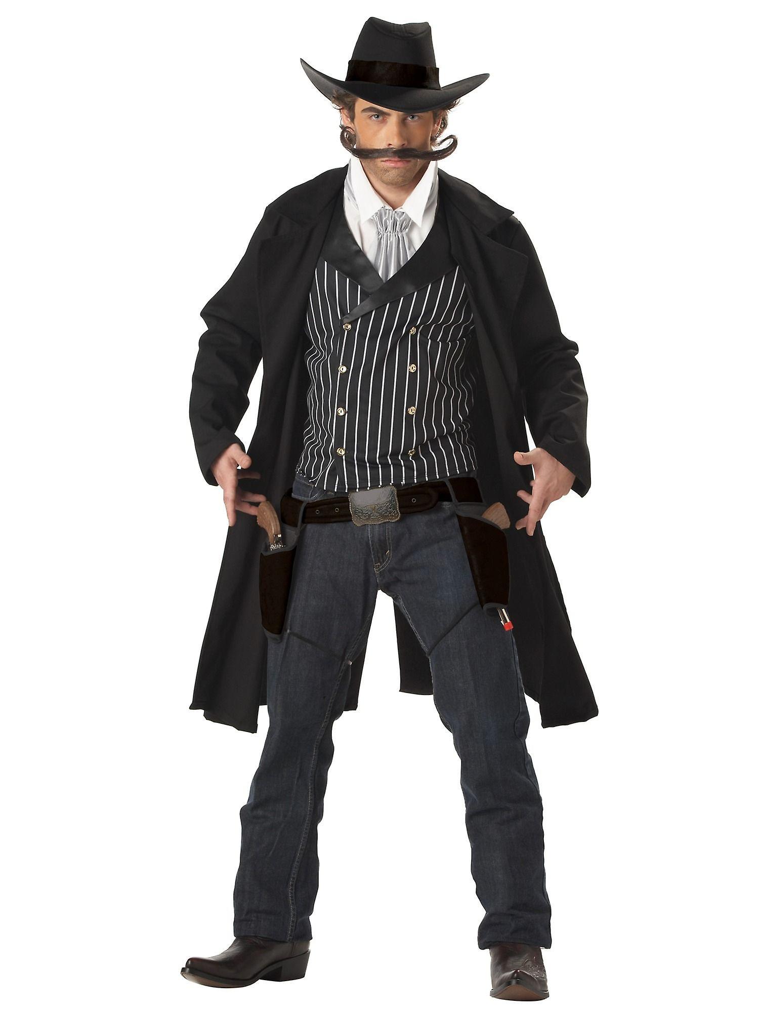 California Costume Collections Gunfighter Gunslinger Western Cowboy Rodeo Old West Mens Costume Black Medium (40-42)