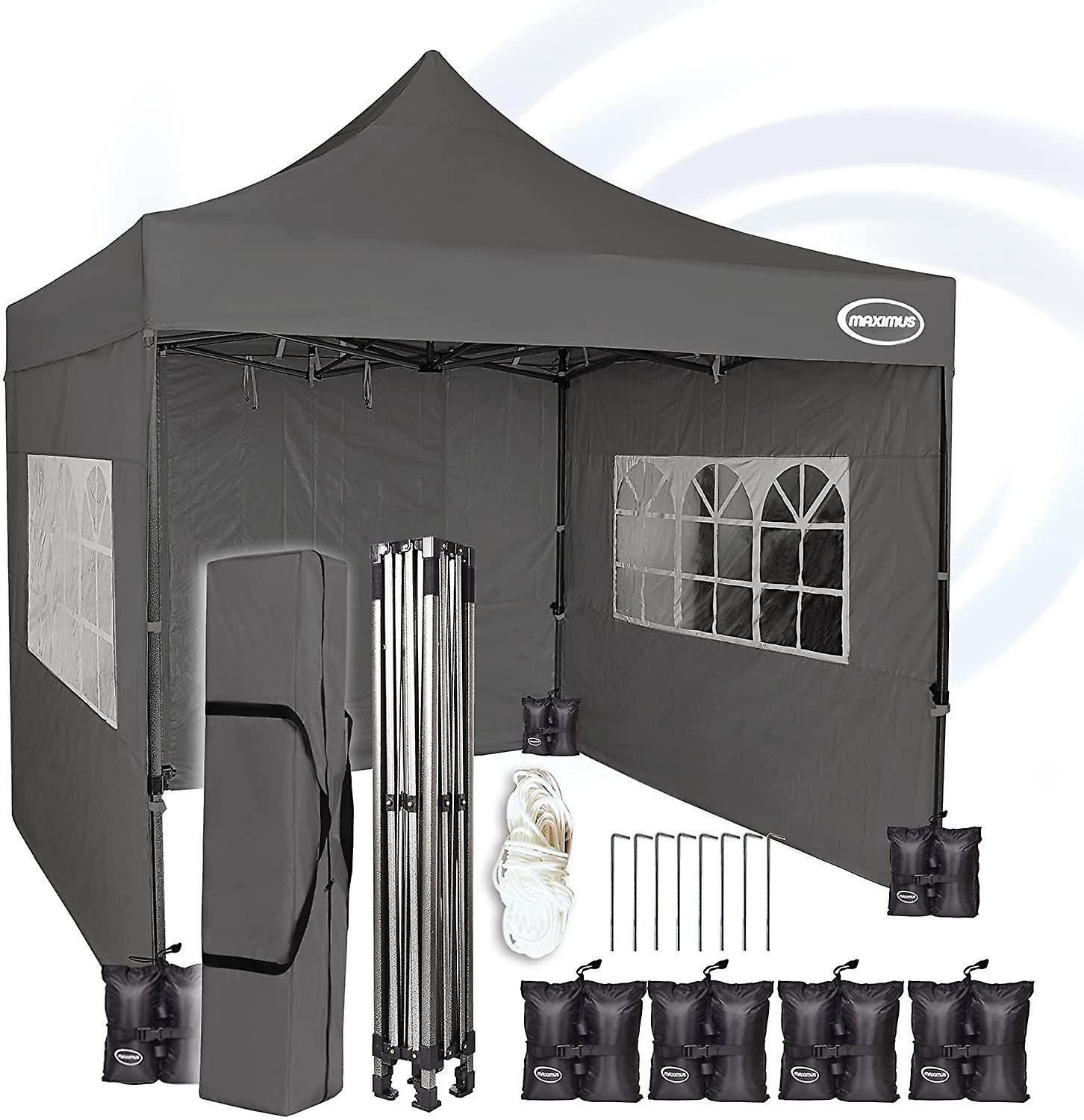 mcc direct MAXIMUS Heavy Duty Gazebo 3x3m Pop Up WS GREY