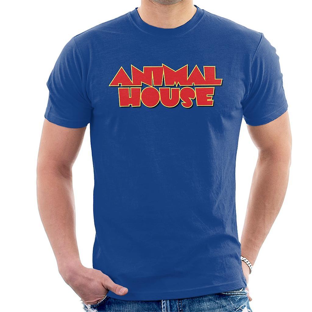 Animal House Red Logo Men's T-Shirt Royal Blue Large