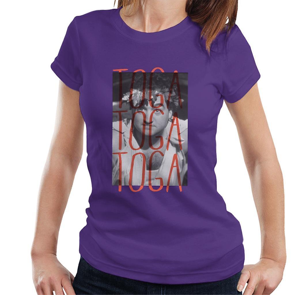 Animal House Bluto Toga Toga Toga Women's T-Shirt Purple Large